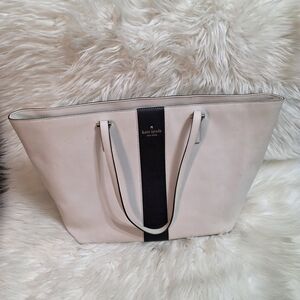 Kate Spade White and Black Tote Bag